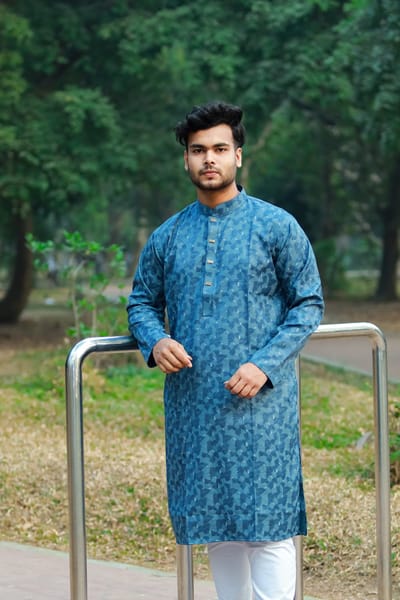 কটন প্রিন্ট পাঞ্জাবি - Image 1