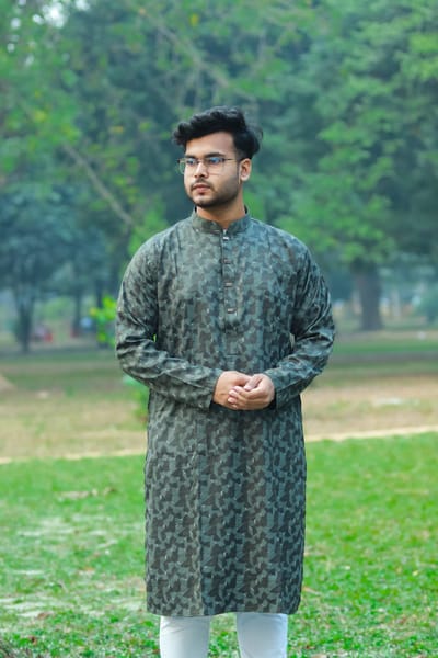 কটন প্রিন্ট পাঞ্জাবি - Image 2