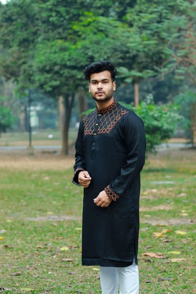 কটন এম্ব্রোডারি পাঞ্জাবী - Image 1