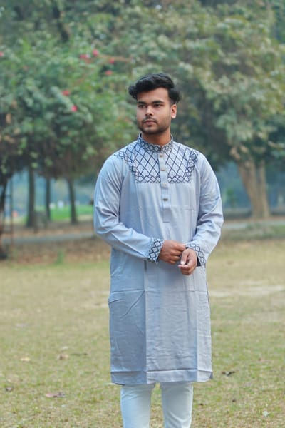 কটন এম্ব্রোডারি পাঞ্জাবী - Image 2