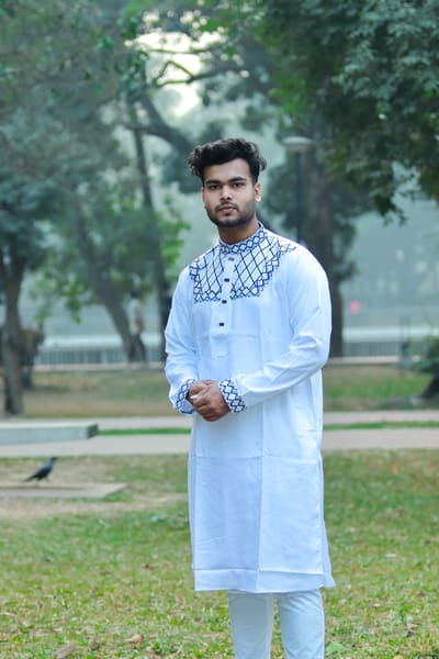 কটন এম্ব্রোডারি পাঞ্জাবী - Image 3