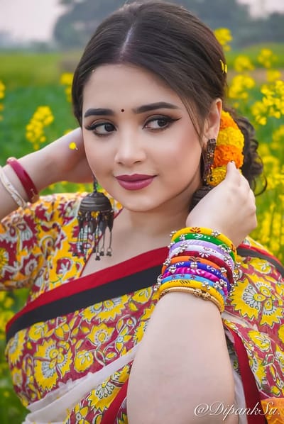 Digital Print Sharee with Blouse - Image 1