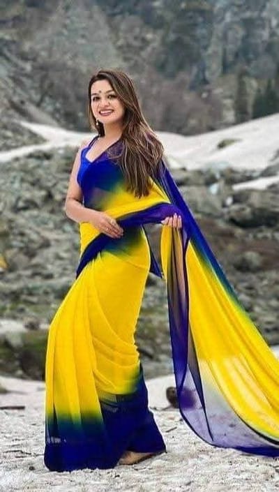 রঙধনু জর্জেট শাড়ি - Image 5