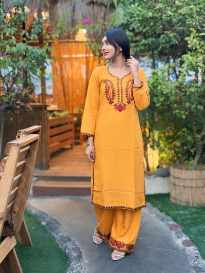 কলকা ডিজাইনের co-ords set কালেকশন, সম্পূর্ণ রেডি করা টু পিস - Image 2