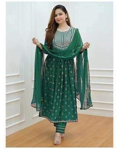 লিনেন এমব্রয়ডারি থ্রি পিস - Image 1