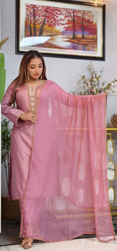 এমব্রয়ডারি থ্রি পিস - Image 2