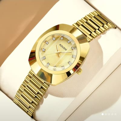 Watch Luxury Gold Color Waterproof Oval Quartz Watch for Man Woman VA VA 11