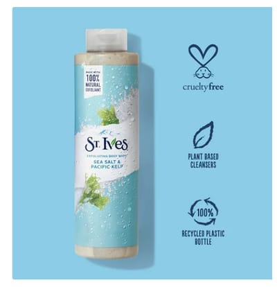 St. Ives Sea Salt and Pacific Kelp Exfoliating Body Wash, - Image 3