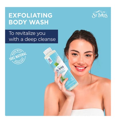 St. Ives Sea Salt and Pacific Kelp Exfoliating Body Wash, - Image 4