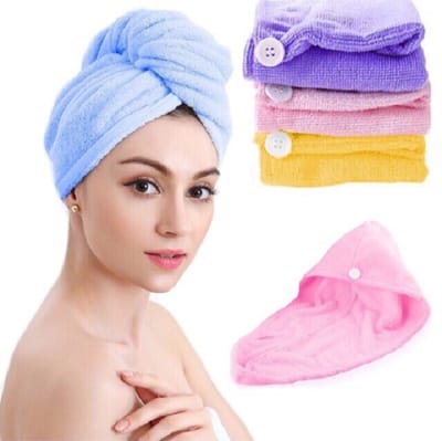 Ladies Hair Towel Magic Hair Wrap Bath Salon Towels Fast Drying Absorbent Cap For Women And Girls