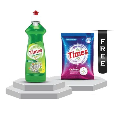 Buy Times Dish Wash + Times Detergent(Super) 1ps free