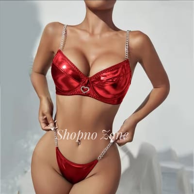 premium red bikini - Image 2