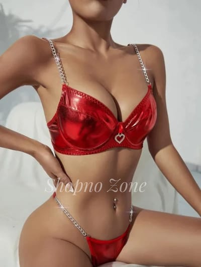 premium red bikini - Image 3