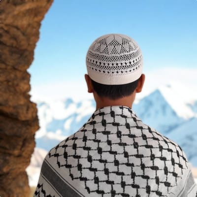 কেফিয়্যাহ ও সুতার টুপি
