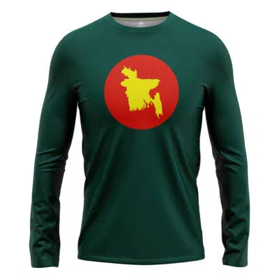 Bangladesh Flag with Map 1971 Cotton Tee Shirt - Buy Online