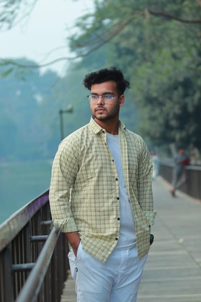 Cotton Check Shirt - Image 1