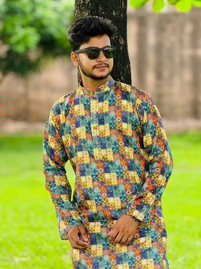 Cotton Printed Panjabi - Image 1