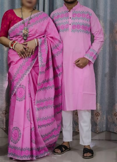 শাড়ি পাঞ্জাবি কম্বো - Image 5