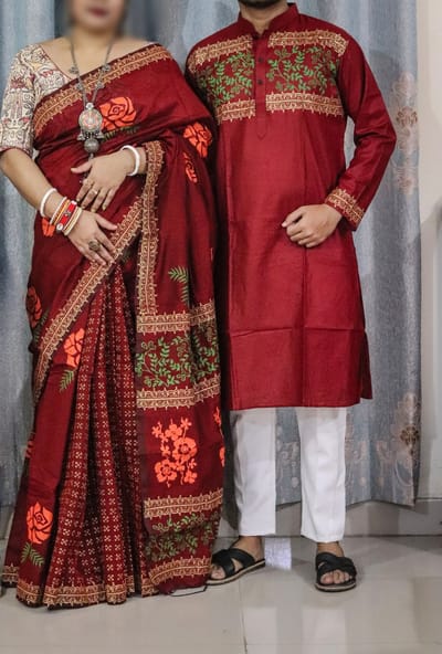 শাড়ি পাঞ্জাবি কম্বো - Image 6