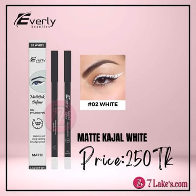 Everly Matte Kajal - White