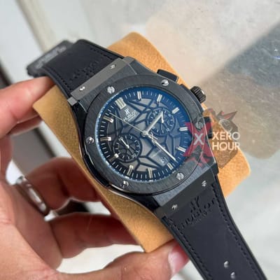 Hublot | Leather Belt | SS Body | Full Black