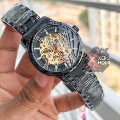 SKMEI 9222 | AUTOMATIC MOVEMENT | AUTHENTIC DUAL TONE | FULL BLACK