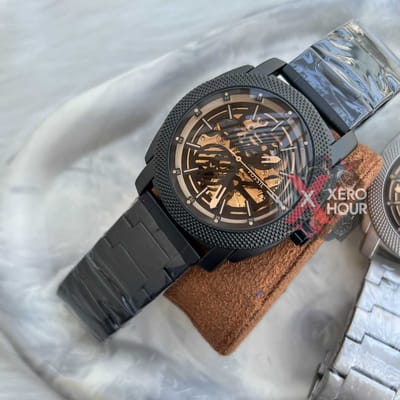 FOSSIL AUTOMATIC WATCH | CHAIN BIG BELT | BLACK DIAL