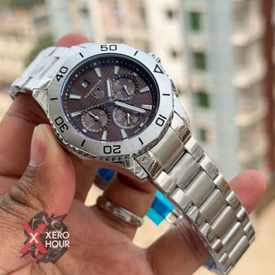 TAG HEUER AQUARACER | SS CHAIN | MAROON DIAL
