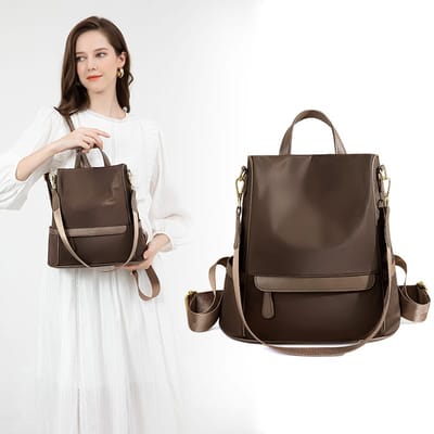 New Design Women Backpack Nylon Waterproof Anti-Theft Travel Bagpack - Image 4