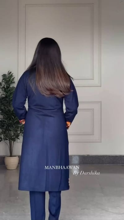 Navy Blue Koti Two piece set - Image 1