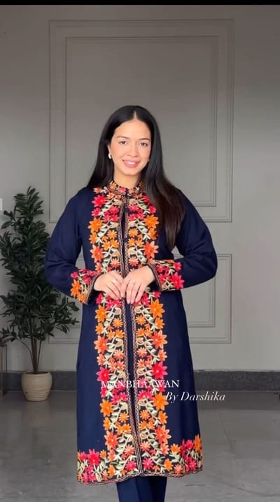 Navy Blue Koti Two piece set - Image 3