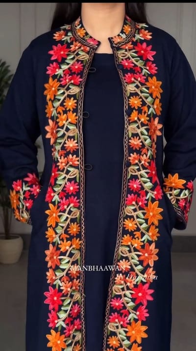 Navy Blue Koti Two piece set - Image 4