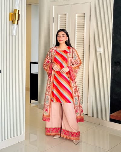 Khaddar  Koti Three Piece - Image 3