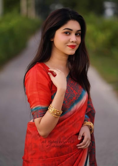 Digital Print Sharee with Blouse Piece - Image 1