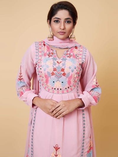 Indian Georgette Three piece Suit - Image 2