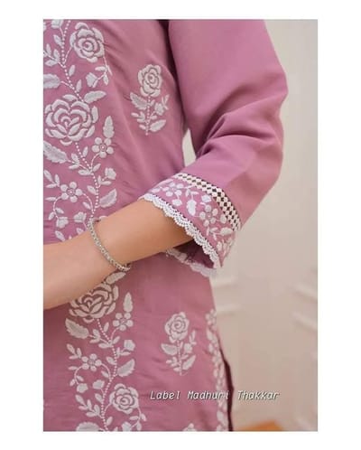 Pink Cotton Three Piece Set - Image 1