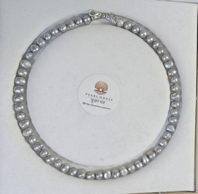 Ash colour Pearl Necklace