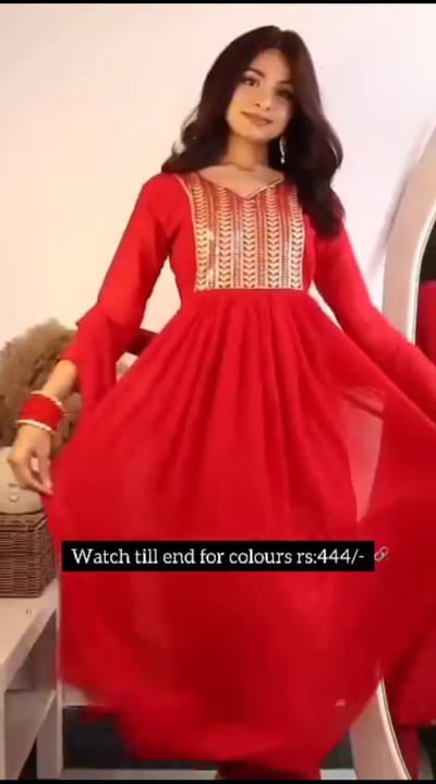 RED QUEEN Georgette Three Piece set - Image 2