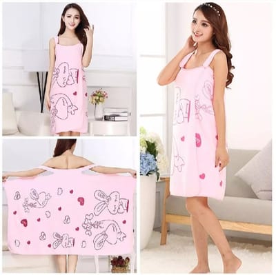 Women Shower Towel Bathrobe Women Robes Quick Dry Microfiber Wearable Soft Wrap Spa Beach Body Shower Bathrobe Nightwear