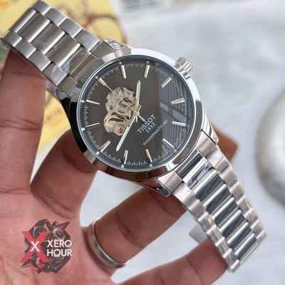 Tissot | Open Heart | Automatic Movement | Silver with Black