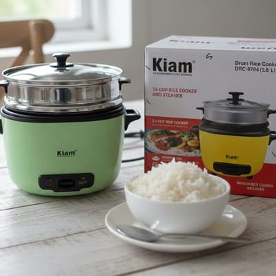 Kiam Drum Rice Cooker DRC-9704 NS (2.8L-Dobule pot)