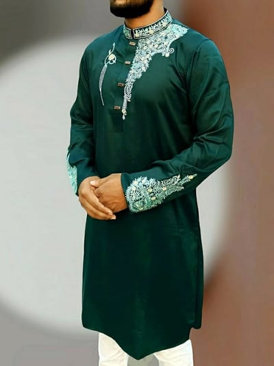 Soft Cotton Embroidery Panjabi - Image 1