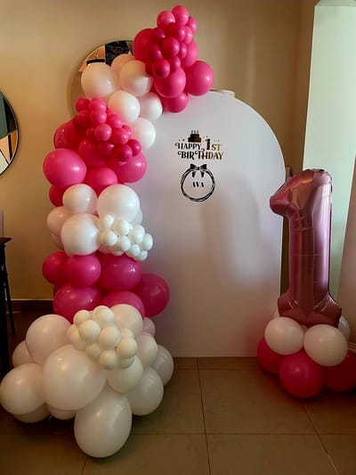 One Year Baby Girl Birthday Decor Customizable