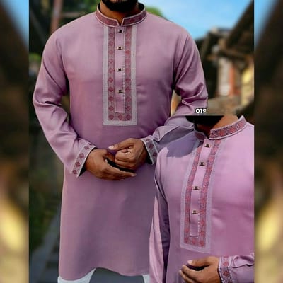 Soft Cotton Embroidery Panjabi - Image 2