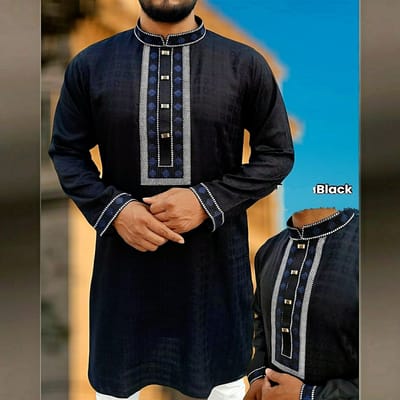 Soft Cotton Embroidery Panjabi - Image 5