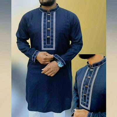 Soft Cotton Embroidery Panjabi - Image 6