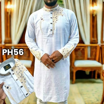 Soft Cotton Embroidery Panjabi - Image 7