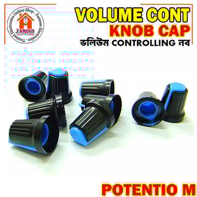 1PCS Shaft Hole Plastic Potentiometer Knob 6mm Sound Cap Volume Control - WH148