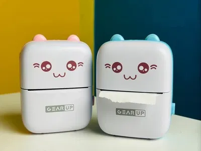 GearUP mini Thermal Bluetooth Printer – Blue Color