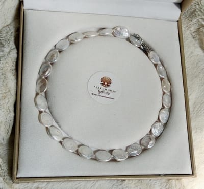 White Coin Pearl Necklace